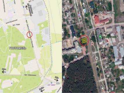 Billboard B in Gostomel, 3х6  Gostomel', st.Svato-Pokrovs'ka (bila avtomijki) scheme