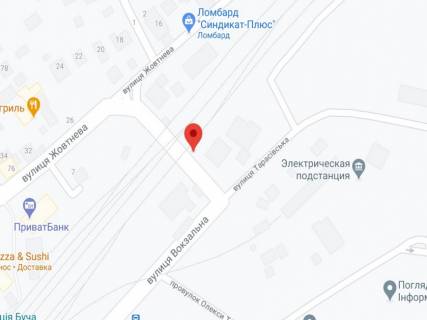 Billboard A in Bucha, 3х6  m. Buca- ZD Pereizd  st. Vokzal'na_1 scheme