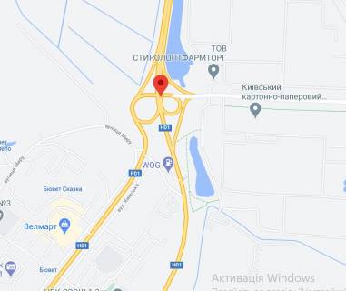 Non-Standard A in Obukhiv, 2х16  N 01 Novo Obuhivs'ka tr. 43+375 (Garant) km vid KPP. Devatij vid Kieva, povorot na m. Obuhiv, transportna rozvazka, v Kiiv scheme