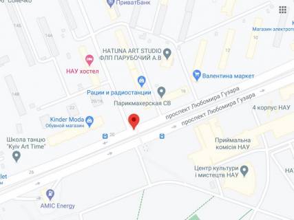 Non-Standard B in Kyiv, 2х8  av. Lubomira Guzara (Lesa Kurbasa), na peritini z st. Vasilenka, v storonu Industrial'nogo mostu scheme