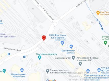Non-Standard A in Kyiv, 2х8  L'va Tovstogo st., na zaliznicnomu mostu scheme