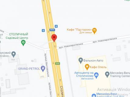 Non-Standard B in Kyiv, 2х8  Столичне шоссе, у напрямку вїзду до міста, біля Автоцентру scheme