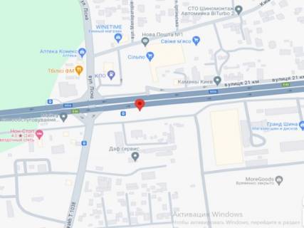 Billboard A in Parking, 3х6  Kiiv - Zitomir, Stoanka, v napramku Kieva scheme