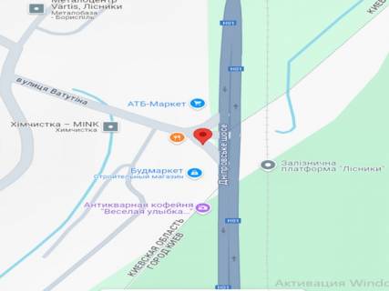 Billboard A in Foresters, 3х12  с. Лісники перетин Дніпровсього шосе та вулиці Ватутіна в напрямку село Ходосівка напроти ресторану Духмяна піч. scheme