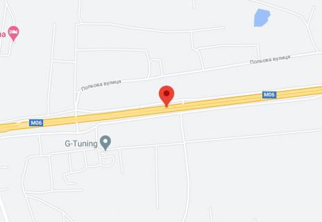 Non-Standard A in Lyubimivka, 2х16  M-06 Zitomirs'ka trasa 34+320 km vid KPP. Odinadcatij vid Kieva, s. Lubimivka (Buzova), zupinka, napramok - z Kieva scheme
