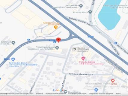 Billboard A in Sofiivska Borshchagivka, 3х6  Sofiivs'ka Borsagivka ,st. Kiivs'ka(poruc z servisnim centrom MVS) , v napramku Kieva scheme