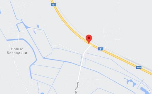 Non-Standard A in Kiev roads, 2х16  N 01 Novo Obuhivs'ka tr. 34+557 (Garant) km vid KPP. Vos'mij vid Kieva, zupinka Dacna,povorot na Novi Bezradici, z Kieva scheme