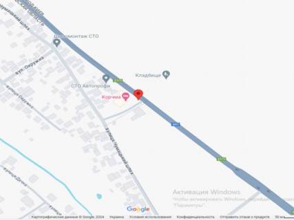 Billboard A in Gostomel, 3х6  m. Gostomel',  st. Kulisova, pered svitloforom  poruc Korcma, viizd  v napramku Kieva scheme