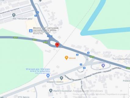 Video Billboard + in Gostomel, 3х6  Гостомель, вулиця Свято-Покровська, перед мостом - 620109 scheme