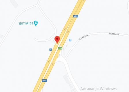 Non-Standard A in Vita-Poshtova, 2х16  М-05 Одеська тр. 19+100 км від КПП. Пятий від Києва - с. Віта-Поштова, с.Круглик, зупинка, з Києва scheme