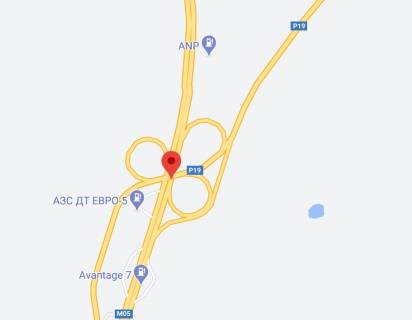 Non-Standard A in Kiev roads, 2х16  М-05 Одеська тр.44+450 км (Гарант) км від КПП. Одинадцятий від Києва - Транспортна розвязка, поворот на с. Васильків, м. Фастів, Гот.-рест. комплекс Мисливець, АЗС ANP, в напрямку Києва scheme