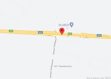 Non-Standard A in Ivankiv, 2х16  М-03 траса Київ-Харків 48+800км від КПП. Другий від Борисполя, зупинка на с. Іванків, АЗС GLUSCO, напрямок -з Київа scheme