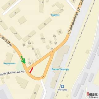 Billboard B in Uzhgorod pl.G.Kirpi-prosp.Svobodi, Zalizn.vokzal,Avtovokzal-na Ctancijnu scheme