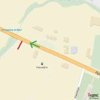 Billboard B in Tyachiv st.Armijs'ka (AZS),viizd z mista v storonu s.Bustino, m.Hust scheme