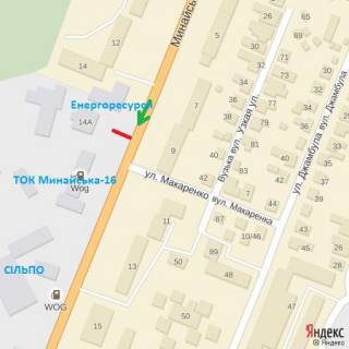 Billboard A in Uzhgorod st.Minajs'ka (Arhiv), napram-st.Grusevs'kogo scheme