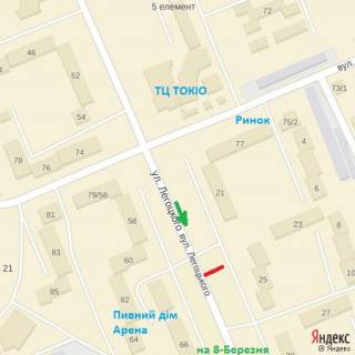 Billboard B in Uzhgorod st.Legoc'kogo, 25, napram-st.8-berezna scheme