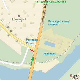 Billboard B in Uzhgorod st.Sumna-Ol'brahta -z'izd p tr.mosta, napram-st.Drugetiv scheme