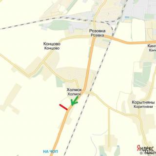 Billboard A in Kholmok Avtodoroga Kiiv-Cop, s.Holmok,  napram-Cop, KPP Tisa (33 km) scheme