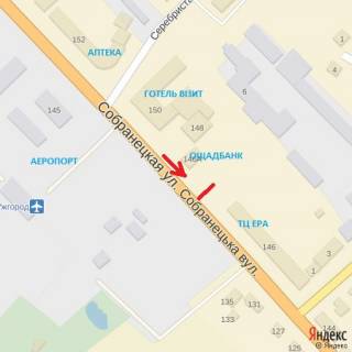 Billboard B in Uzhgorod st.Sobranec'ka,146(Aeroport), rajon mag.Era, napram-centr scheme