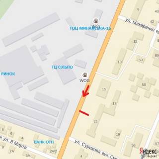 Billboard B in Uzhgorod st.Minajs'ka21 (navproti Sil'po), naav.-st.Grusevs'kogo scheme