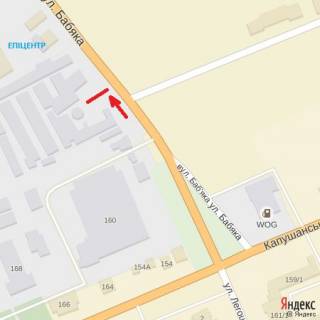 Billboard B in Uzhgorod st.Bab'aka(TC Epicentr), AZS, napram-st.Zagors'ka, Voz'ednanna scheme