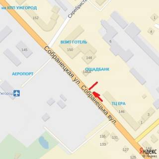Billboard A in Uzhgorod st.Sobranec'ka,146(Aeroport), rajon mag.Era, napram-KPP Uzgorod scheme