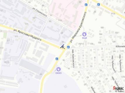 Billboard A in Khmelnitsky, 6х3  st. Krasovs'kogo. Dubove. Obl Likarna scheme