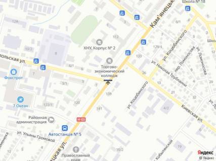 Billboard B in Khmelnitsky, 6х3  st. Kameneckaa/Ternopil''ka scheme