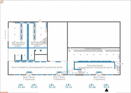 Citylight A in Lviv, 1,2х1,8  Aeroport <<L'viv>> (vhid/vihid do terminalu) scheme