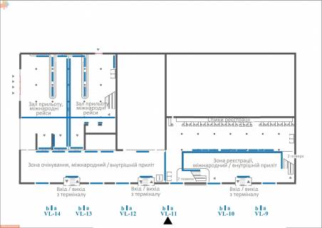 Citylight A in Lviv, 1,2х1,8  Aeroport <<L'viv>> (vhid/vihid do terminalu) scheme