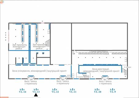 Citylight A in Lviv, 1,2х1,8  Aeroport <<L'viv>> (vhid/vihid do terminalu) scheme