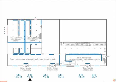Citylight A in Lviv, 1,2х1,8  Aeroport <<L'viv>> (vhid/vihid do terminalu) scheme