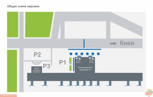 Non-Standard A in Boryspil Brendirovanie pravoj casti fasada (so storony parkovki) scheme