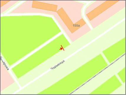 Billboard B in Zaporizhzhya Carivnaa st.  scheme