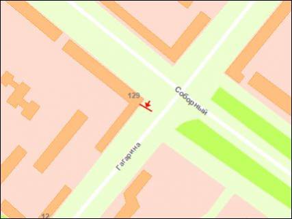 Citylight A in Zaporizhzhya, 1.8x1.2  av. Sobornij - st. Gagarina, pravoruc (Billa) scheme