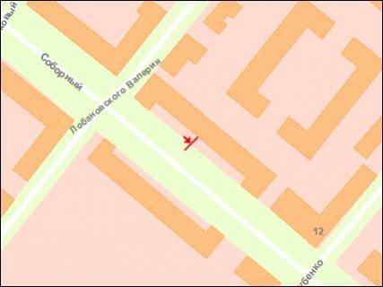 Citylight B in Zaporizhzhya, 1.8x1.2  av. Sobornij - st. Fanats'ka (Dobrolubova), No2 scheme