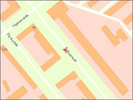 Citylight Р/П in Zaporizhzhya, 1.8x1.2  st. Ukrains'ka - st. Zaporiz'ka scheme