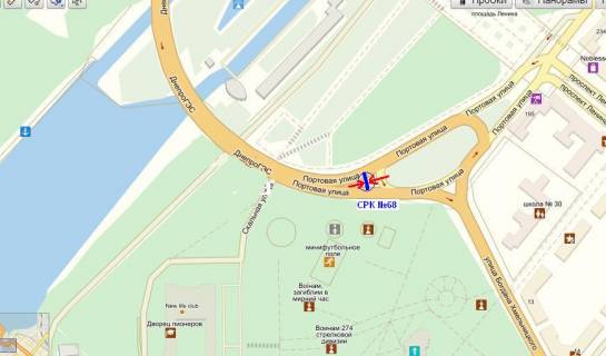 Prismatron, Prism A in Zaporizhzhya av.Sobornij -st.B.Hmel'nic'kogo, st.A (ruh vid grebli) (prizmatron) - 442617 scheme