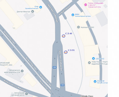 Citylight A in Zaporizhzhya, 1.8x1.2  пр. Соборний — вул. Базарна (Анголенко) scheme