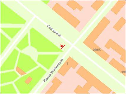 Citylight A in Zaporizhzhya, 1.8x1.2  av. Sobornij - navproti gotelu "Dnipro",No3 scheme