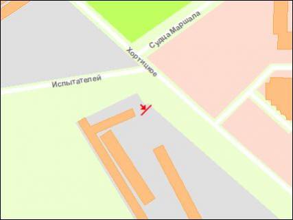 Billboard A in Zaporizhzhya Hortic'ke sose - rajon rinka, verhna plosina, st.A scheme