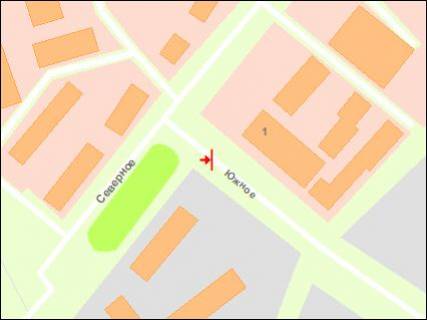 Prismatron, Prism A in Zaporizhzhya Pivdenne sose (rozpodil'ca smuga) - av.Metalurgiv (ruh do st.Digonal'noi) (prizmatron) - 439129 scheme