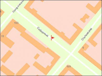 Citylight Р/П in Zaporizhzhya, 1.8x1.2  st. Panfilovciv - st. Stalevariv scheme