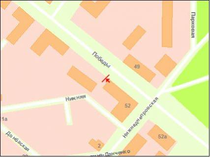 Billboard B in Zaporizhzhya Pobedy st.  scheme