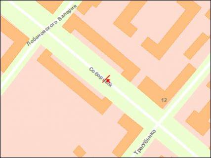 Citylight Р/П in Zaporizhzhya, 1.8x1.2  av. Sobornij -st. Tregubenka - st. Lobanovs'kogo scheme