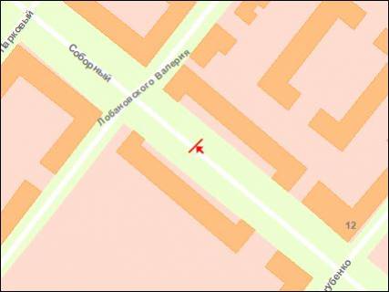 Citylight Р/П in Zaporizhzhya, 1.8x1.2  st. Tregubenka - st. Lobanovs'kogo scheme