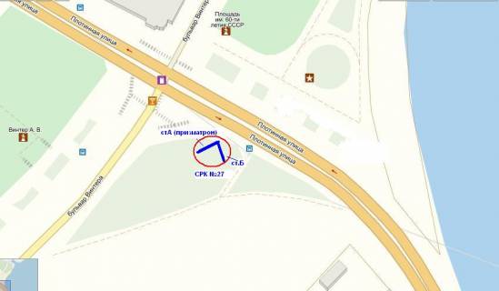 Prismatron, Prism A in Zaporizhzhya av.Sobornij - pl.Puskina (prizmatron) - 113601 scheme