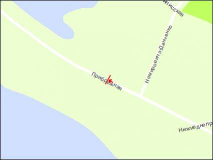 Billboard Р/П in Zaporizhzhya Naberezna magistral' - pisohidnij mist, ruh do portu scheme