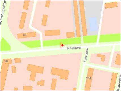 Billboard A in Zaporizhzhya st.Ivanova, SK <<Strila>> - (doroga ot aeroporta), st.A scheme