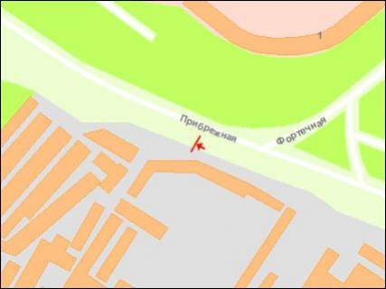 Billboard B in Zaporizhzhya Naberezna magistral' - st.Fortecna, st.B scheme